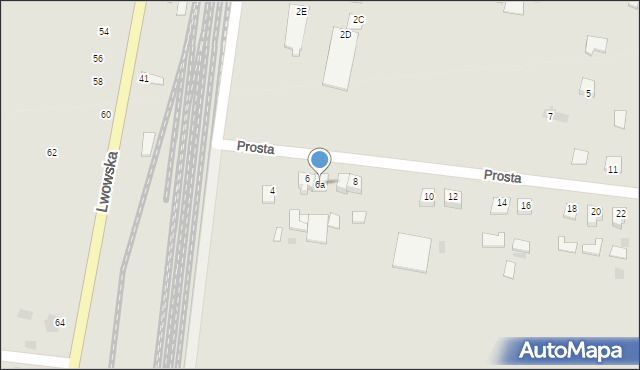 Sandomierz, Prosta, 6a, mapa Sandomierza