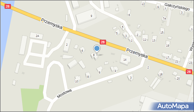 Sanok, Przemyska, 8A, mapa Sanok