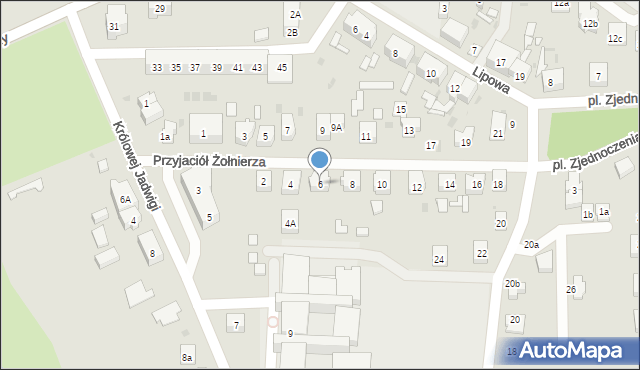 Ścinawa, Przyjaciół Żołnierza, 6, mapa Ścinawa