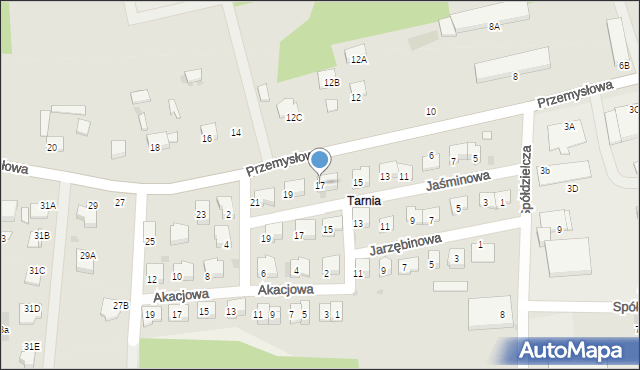 Sędziszów, Przemysłowa, 17, mapa Sędziszów