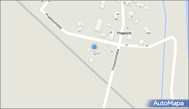 Siechnice, Prawocińska, 11, mapa Siechnice