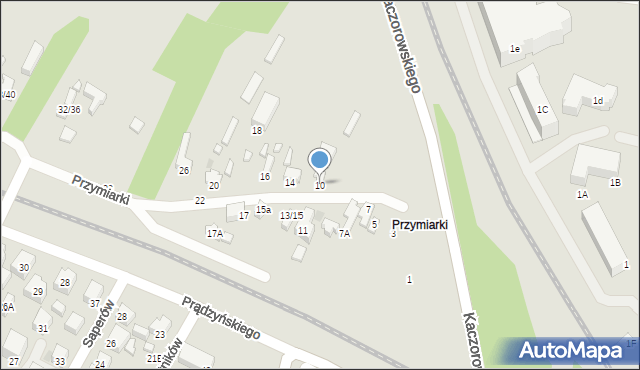 Siedlce, Przymiarki, 10, mapa Siedlce