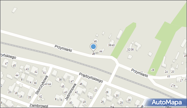 Siedlce, Przymiarki, 46, mapa Siedlce