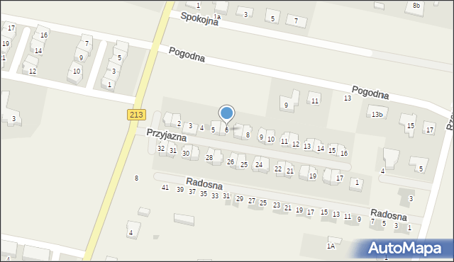 Siemianice, Przyjazna, 6, mapa Siemianice