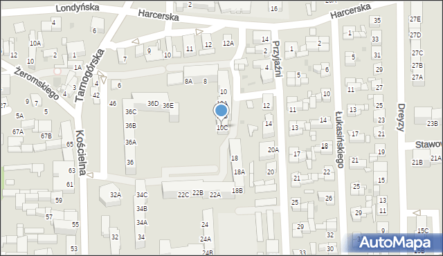 Siemianowice Śląskie, Przyjaźni, 10C, mapa Siemianowice Śląskie