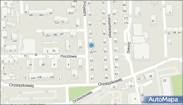 Siemianowice Śląskie, Przyjaźni, 61, mapa Siemianowice Śląskie