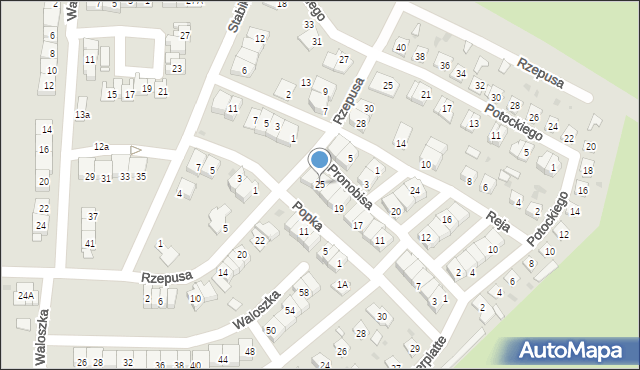 Siemianowice Śląskie, Pronobisa Piotra, 25, mapa Siemianowice Śląskie