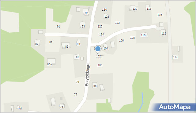 Siepraw, Przytockiego Jana, ks., 102, mapa Siepraw