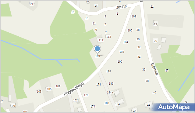 Siepraw, Przytockiego Jana, ks., 109, mapa Siepraw