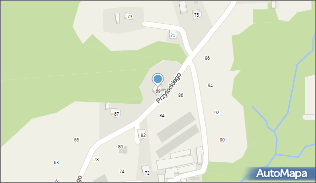 Siepraw, Przytockiego Jana, ks., 69, mapa Siepraw
