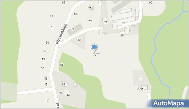 Siepraw, Przytockiego Jana, ks., 70, mapa Siepraw