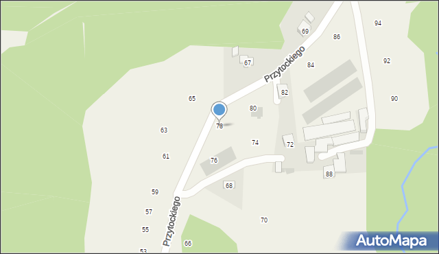 Siepraw, Przytockiego Jana, ks., 78, mapa Siepraw