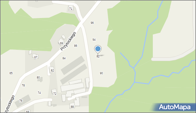 Siepraw, Przytockiego Jana, ks., 92, mapa Siepraw