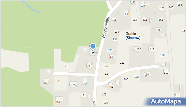 Siepraw, Przytockiego Jana, ks., 95, mapa Siepraw