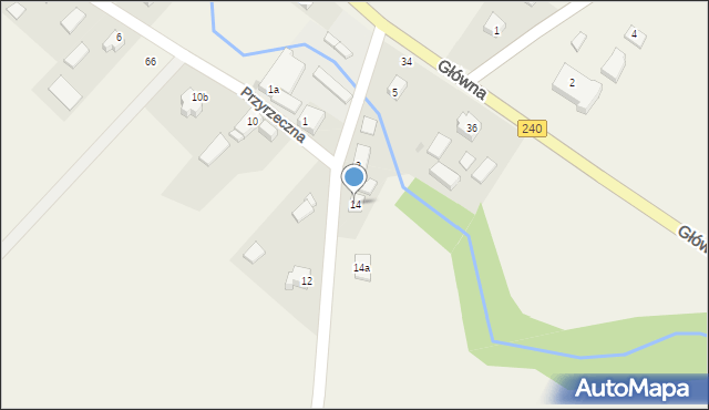 Silno, Przyrzeczna, 14, mapa Silno