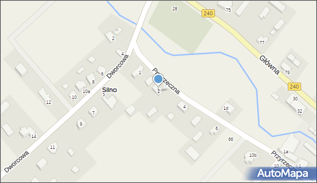 Silno, Przyrzeczna, 2, mapa Silno