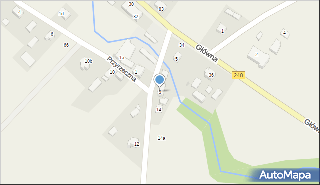 Silno, Przyrzeczna, 3, mapa Silno