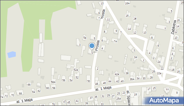 Skępe, Prosta, 1, mapa Skępe