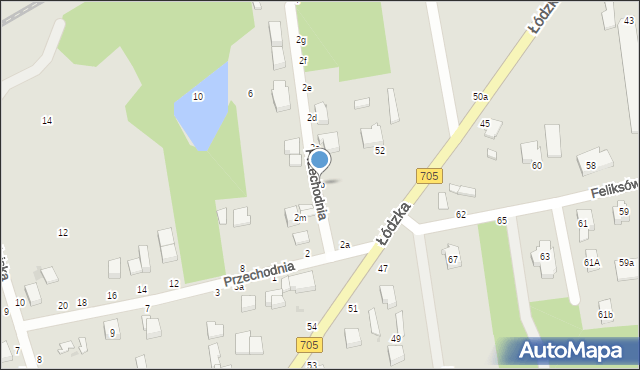 Skierniewice, Przechodnia, 2b, mapa Skierniewic