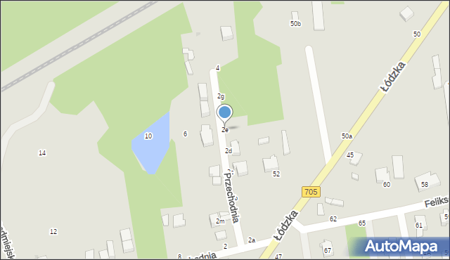 Skierniewice, Przechodnia, 2e, mapa Skierniewic