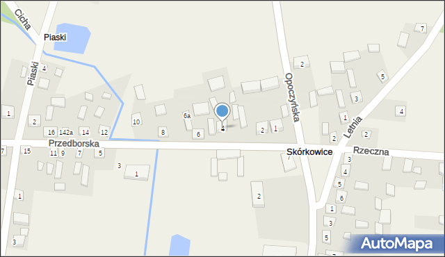 Skórkowice, Przedborska, 4, mapa Skórkowice