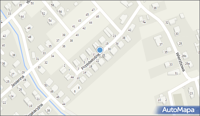 Skórzewo, Przedwiośnie, 24, mapa Skórzewo