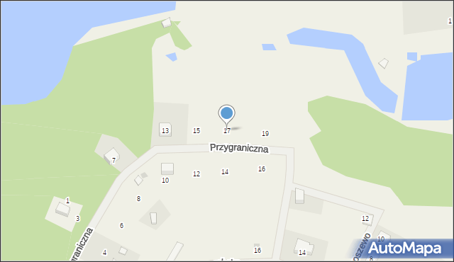 Skoszewo, Przygraniczna, 17, mapa Skoszewo