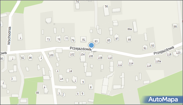 Skuszew, Przejazdowa, 106a, mapa Skuszew