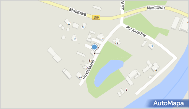 Skwierzyna, Przybrzeżna, 5, mapa Skwierzyna