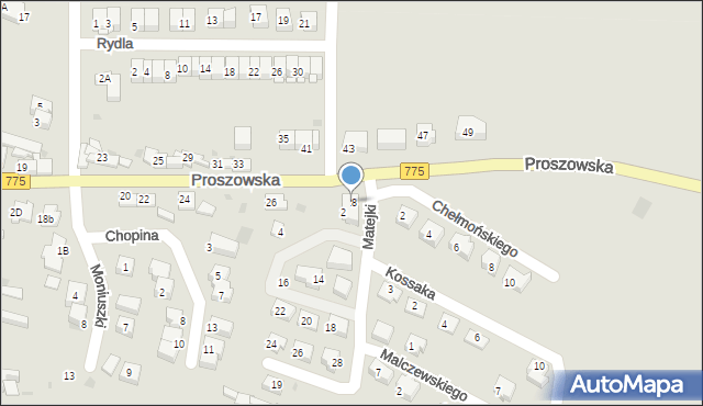 Słomniki, Proszowska, 28, mapa Słomniki