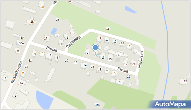 Sochaczew, Prosta, 11, mapa Sochaczew