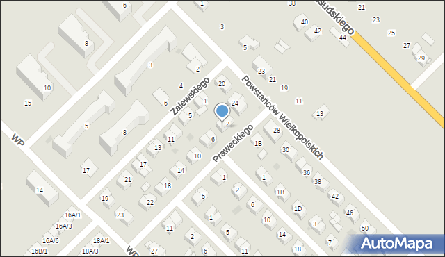 Sokołów Podlaski, Praweckiego, 4, mapa Sokołów Podlaski
