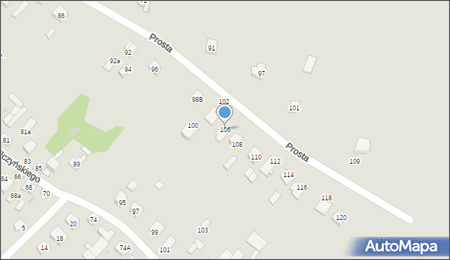 Sokołów Podlaski, Prosta, 106, mapa Sokołów Podlaski