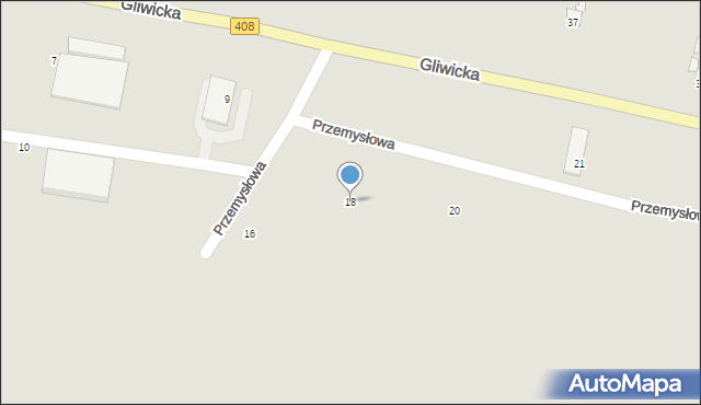 Sośnicowice, Przemysłowa, 18, mapa Sośnicowice
