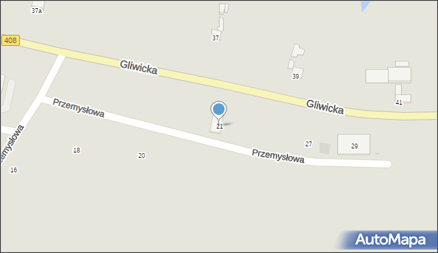 Sośnicowice, Przemysłowa, 21, mapa Sośnicowice