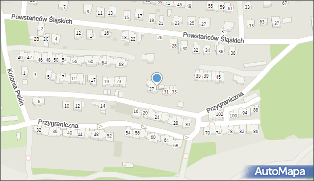 Sosnowiec, Przygraniczna, 29, mapa Sosnowca