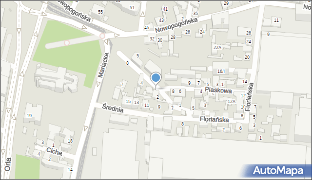 Sosnowiec, Przechodnia, 2A, mapa Sosnowca