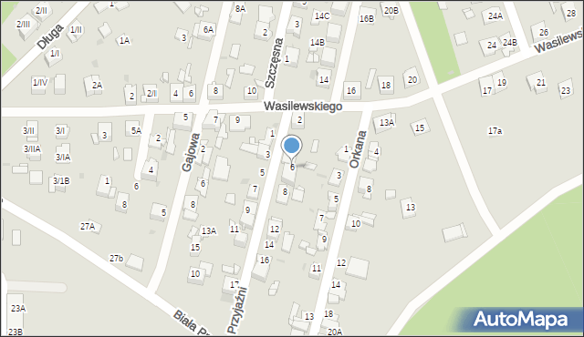 Sosnowiec, Przyjaźni, 6, mapa Sosnowca