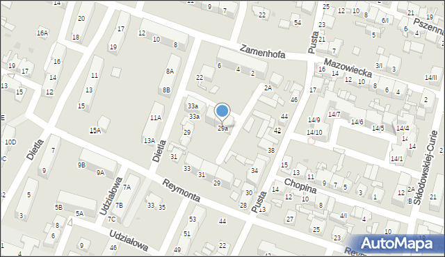 Sosnowiec, Przelotowa, 29a, mapa Sosnowca