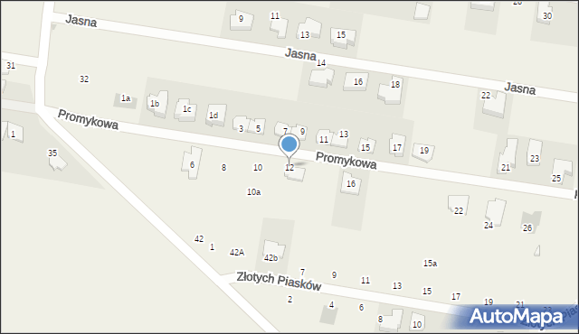 Stanisławów Pierwszy, Promykowa, 12, mapa Stanisławów Pierwszy