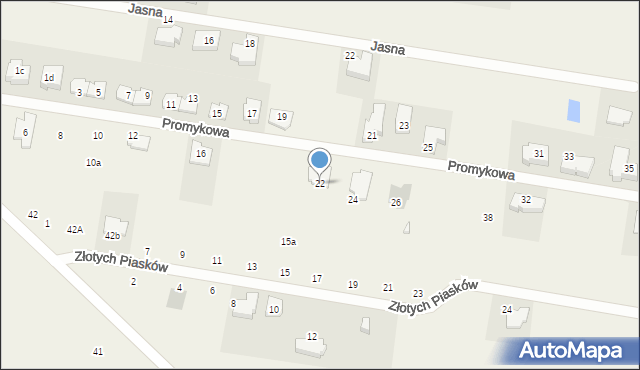 Stanisławów Pierwszy, Promykowa, 22, mapa Stanisławów Pierwszy