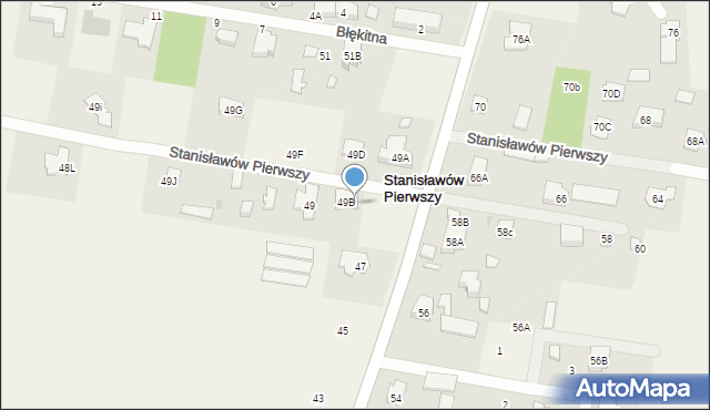 Stanisławów Pierwszy, Przyszłość, 49C, mapa Stanisławów Pierwszy