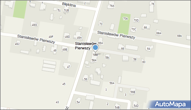 Stanisławów Pierwszy, Przyszłość, 58B, mapa Stanisławów Pierwszy