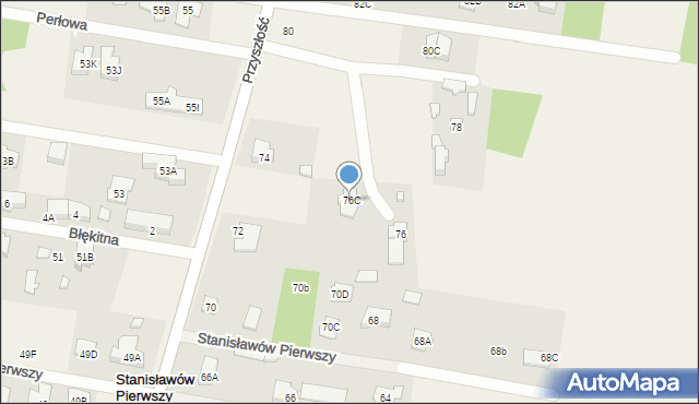 Stanisławów Pierwszy, Przyszłość, 76C, mapa Stanisławów Pierwszy