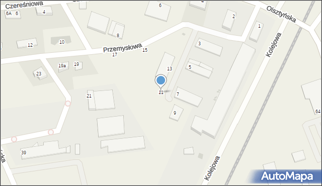 Stawiguda, Przemysłowa, 11, mapa Stawiguda