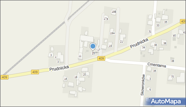 Steblów, Prudnicka, 15, mapa Steblów