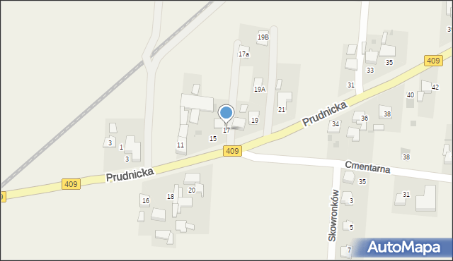 Steblów, Prudnicka, 17, mapa Steblów