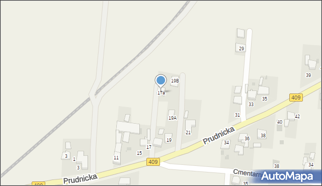 Steblów, Prudnicka, 17a, mapa Steblów