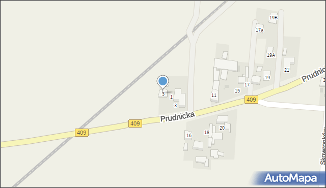 Steblów, Prudnicka, 3, mapa Steblów