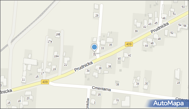 Steblów, Prudnicka, 31, mapa Steblów